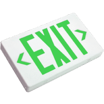 LED Poly 277V Exit Sign Green