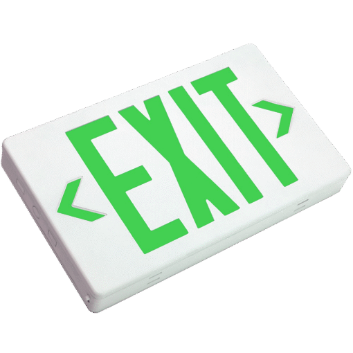 LED Poly 277V Exit Sign Green