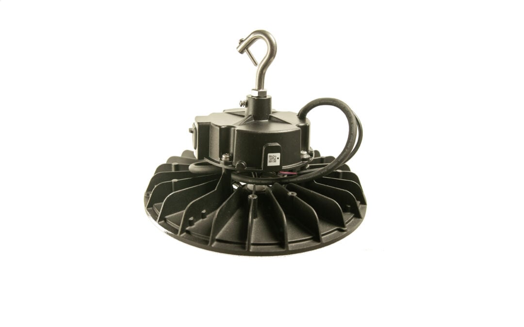 LED Round High Bay Luminaire w/ 10′ Cord, White – 10.8″, 200W, 50K