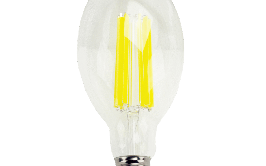 High Lumen LED ED37 Filament Lamp, Clear – 4.6″, 70W, 50K