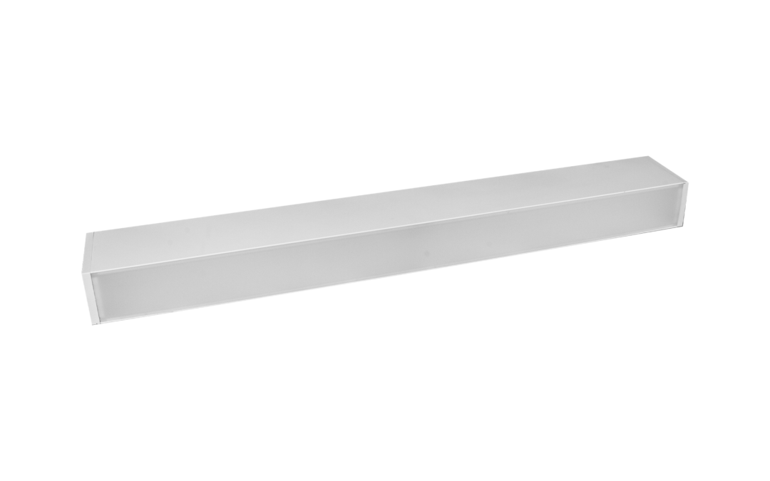 2ft LED Selectable Architectural Strip Light, White Frame 120-277V, CCT & Wattage Selectable
